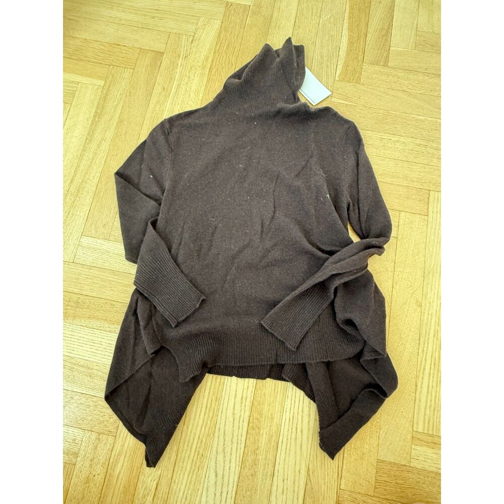 360 CASHMERE - Brown Cashmere Trapeze‎ Hem Sweater NWT - XS